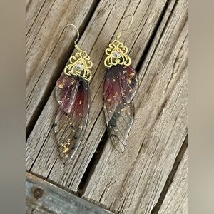 Acrylic Butterfly/Fairy Earrings!NWT